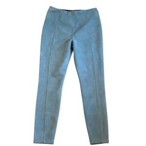 Liverpool Reese Faux Suede Ankle Leggings Slate Blue Size 10 Style LM2121CE2